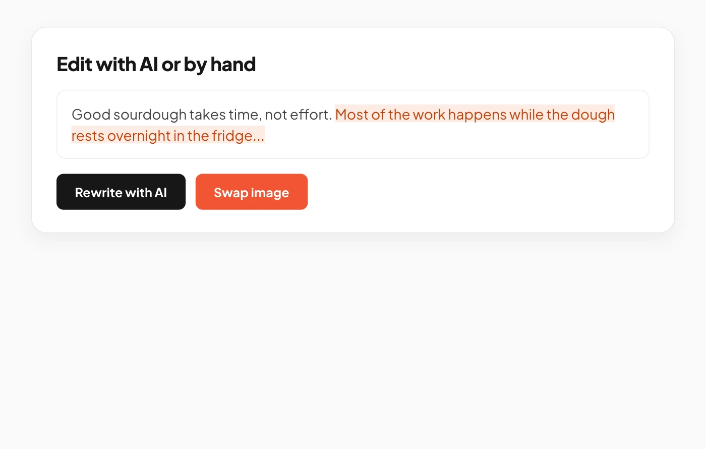 Edit with AI or by hand
